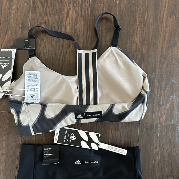 NWT Adidas Marimekko Aero impact Support Bra Size S and Leggings Size M - Picture 4 of 8